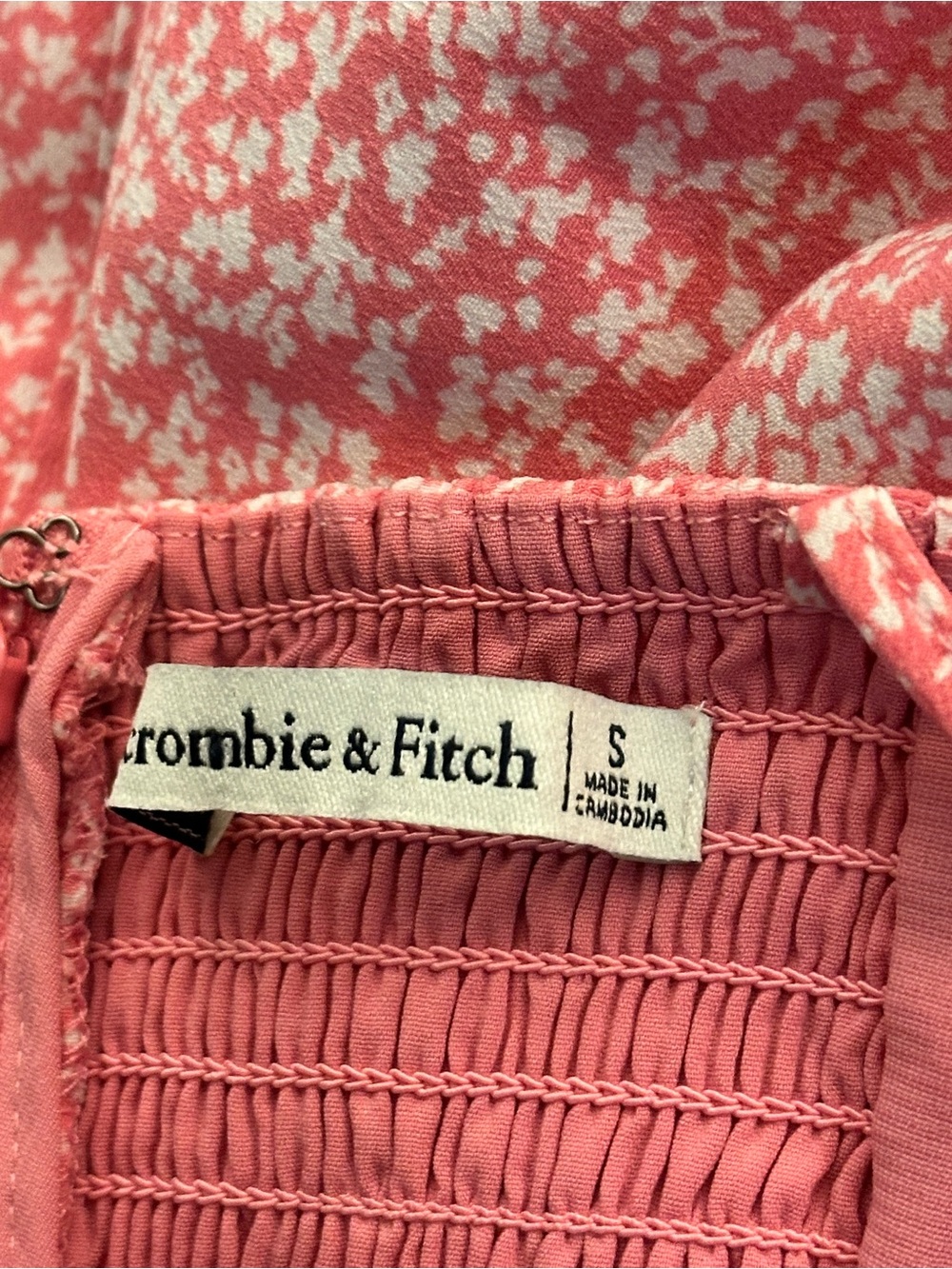 Abercrombie & Fitch Pink Floral Slit Midi Dress Small - Picture 7 of 7